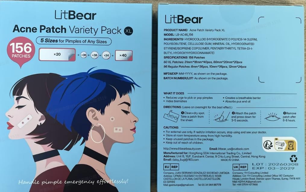 LitBear patch worn overnight in routine for fast flattening benefits