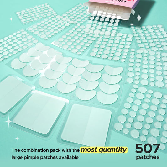 LitBear size chart laid out showing five patch sizes and shapes
