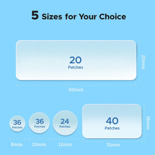 LitBear patches laid out by size for easy selection and coverage
