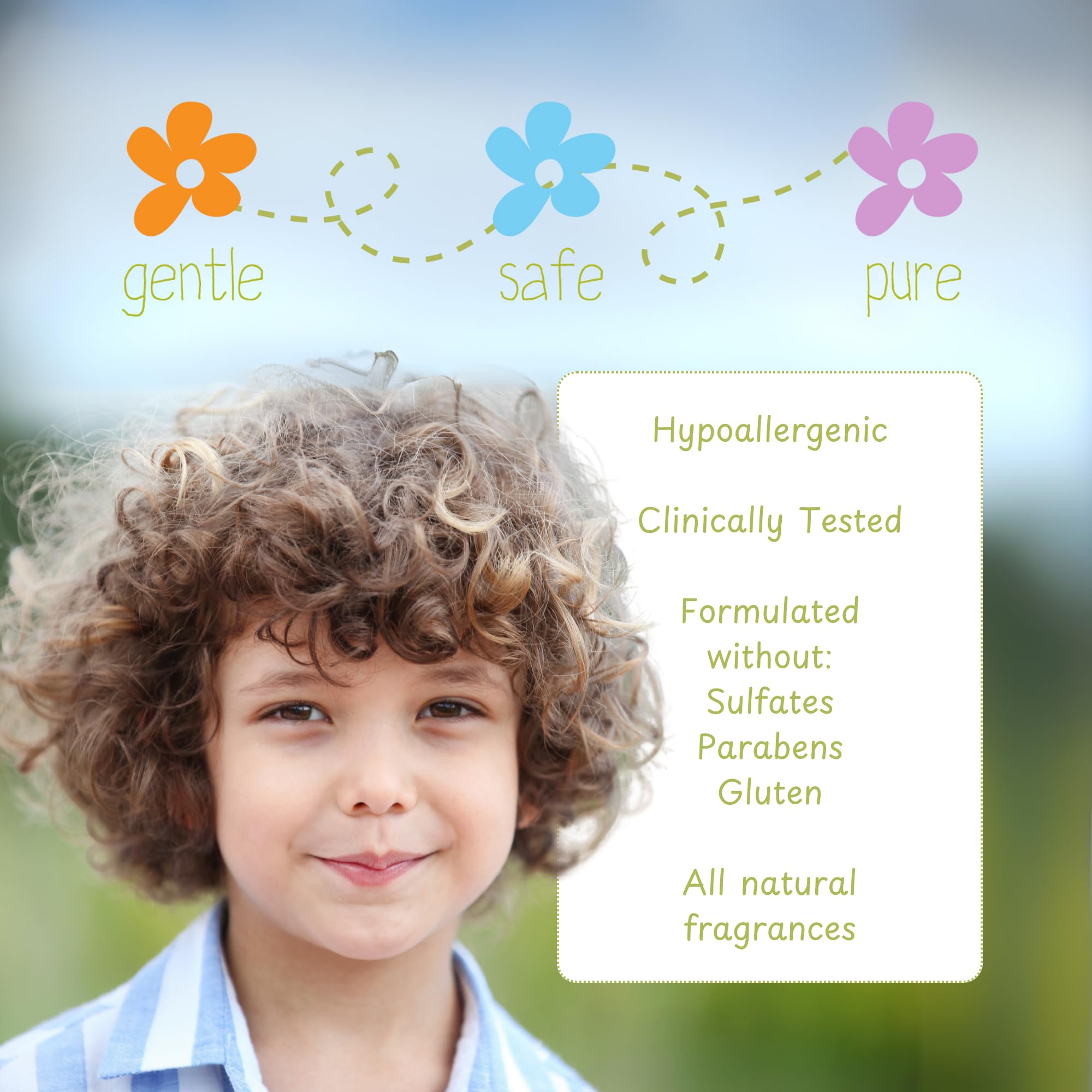Little Green being applied to a toddler cheek, soothing dry skin and reducing discomfort