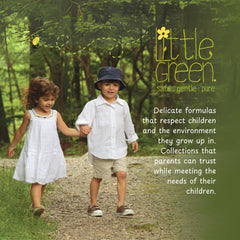 Little Green kids using balm together outdoors, promoting independent moisturizing habits
