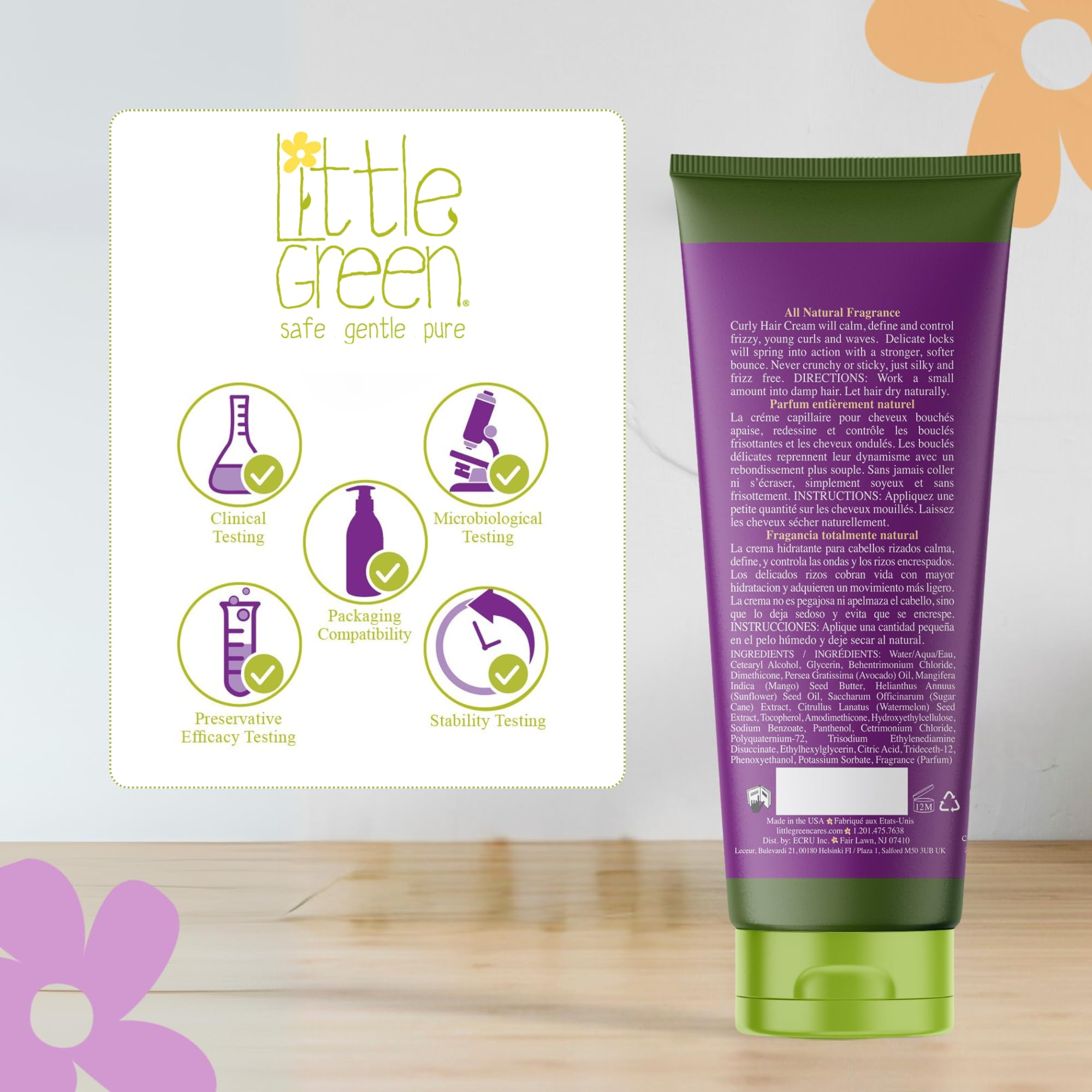 Little Green cream on bathroom shelf suggesting everyday routine convenience benefit