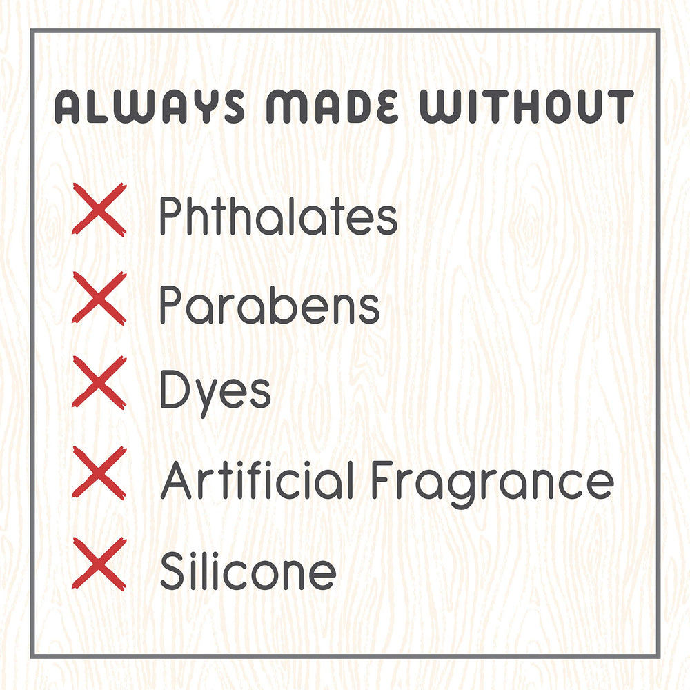 Little Twig natural botanical ingredients laid out to show plant-derived formula
