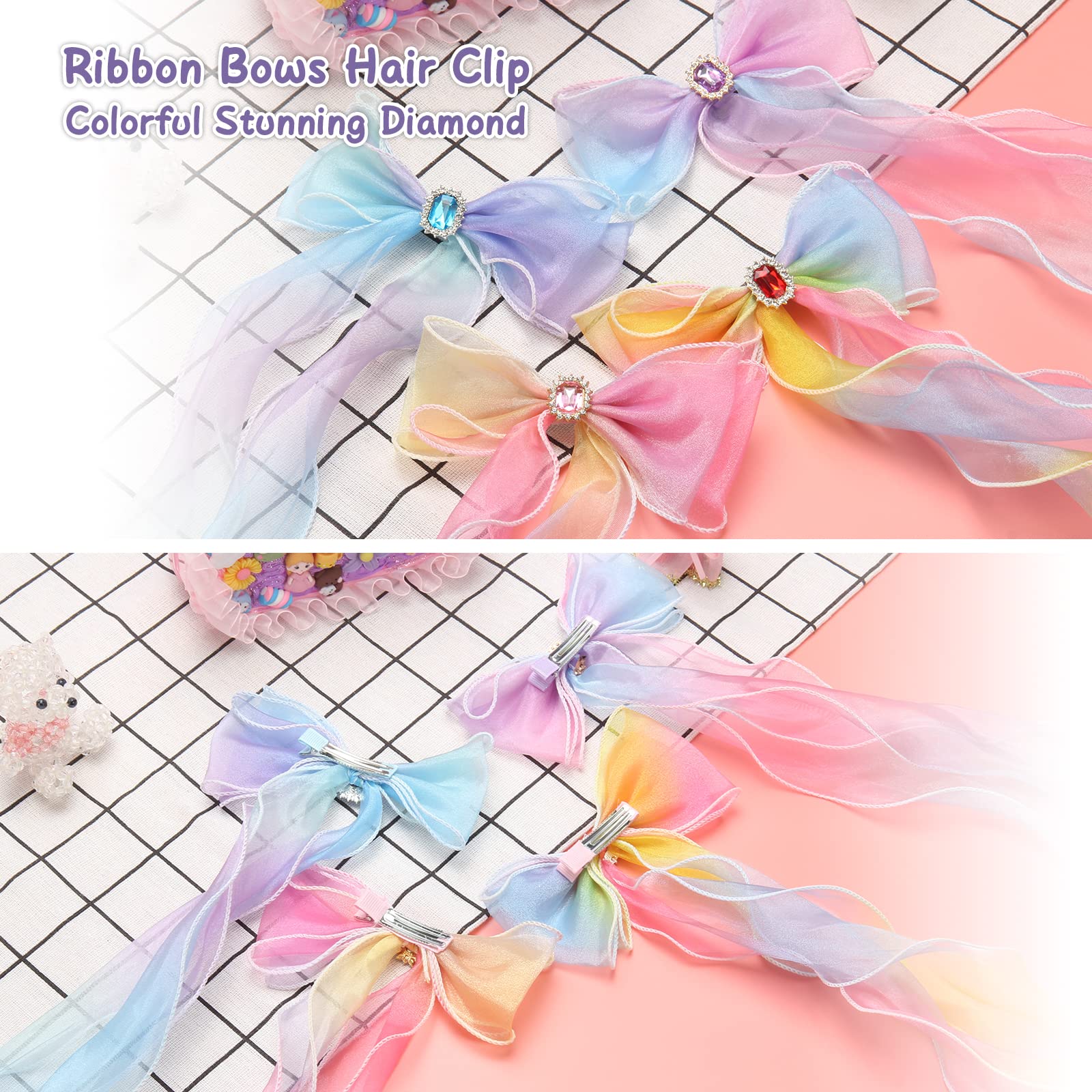 Little World woven into a braid showing ribbon integration for colorful styling