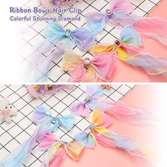 Little World woven into a braid showing ribbon integration for colorful styling