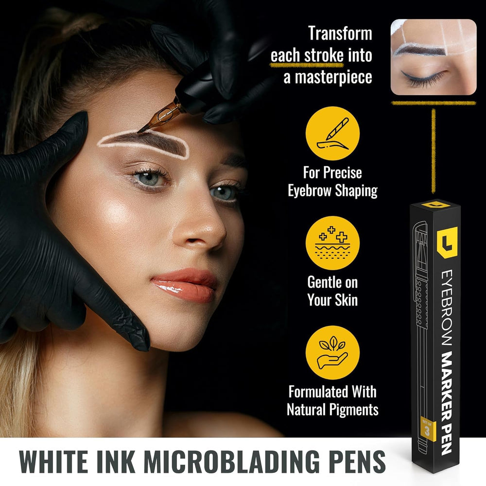 LIUDEX felt-tip close-up showing smooth tip for precise eyebrow lines