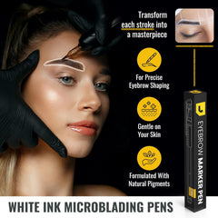 LIUDEX felt-tip close-up showing smooth tip for precise eyebrow lines