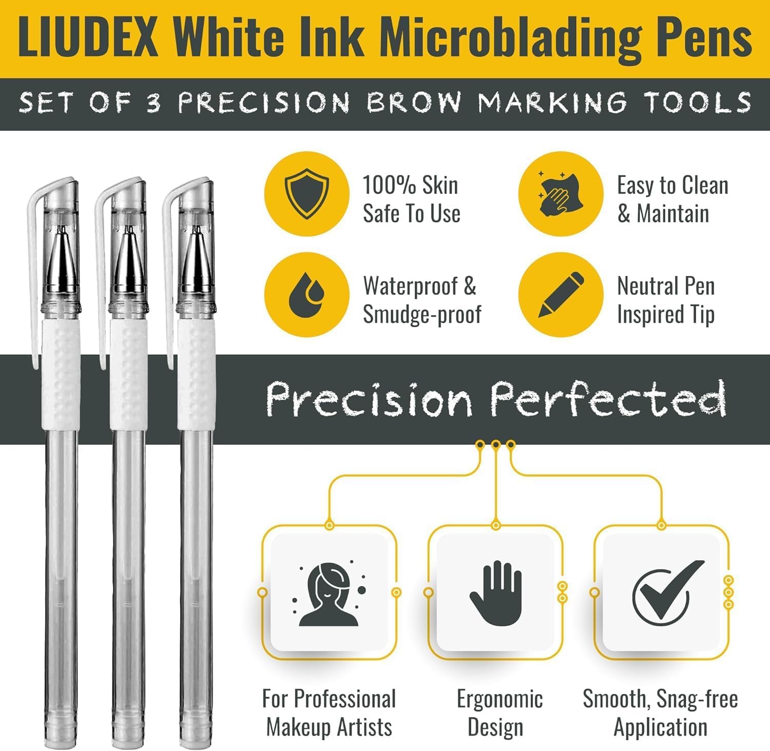 LIUDEX removal demonstration with wipe showing easy clean-off advantage