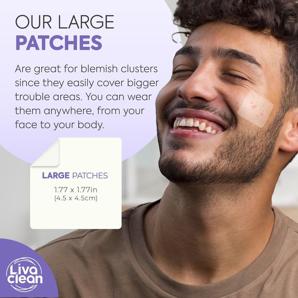 LivaClean XL patch being trimmed to smaller size showing customization benefit for irregular spots