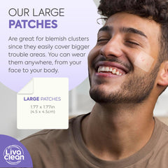 LivaClean XL patch being trimmed to smaller size showing customization benefit for irregular spots