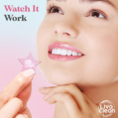 LivaClean lifestyle shot with bottle and patches for daily skincare routine