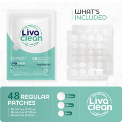 LivaClean close-up of hydrocolloid patch texture illustrating gentle absorption