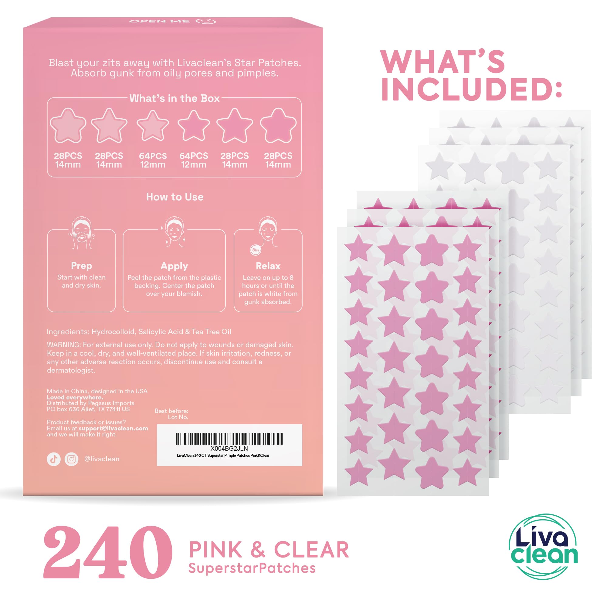 LivaClean close-up of star patch texture highlighting thin hydrocolloid benefit