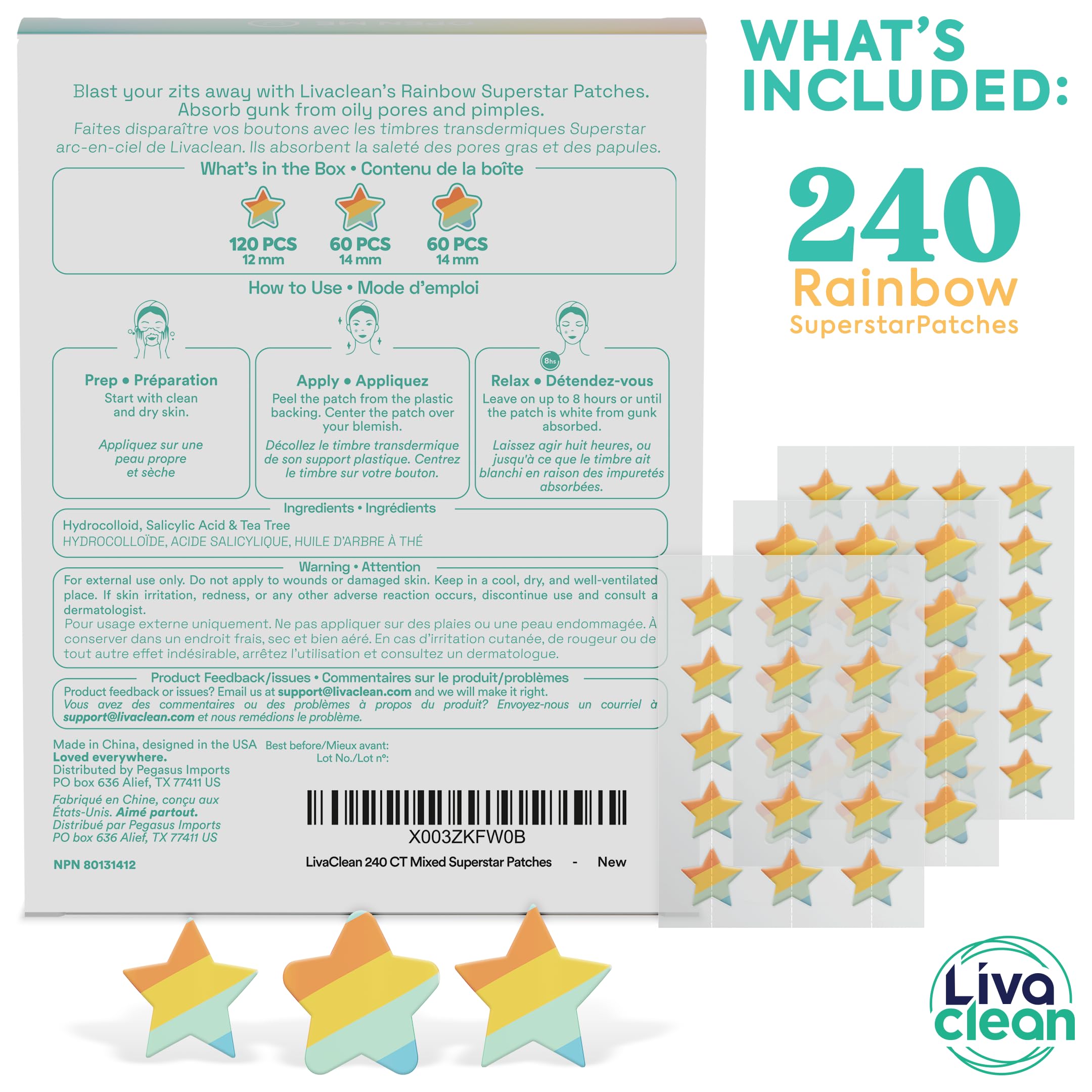 Close-up of LivaClean star patch texture highlighting gentle adhesion for protection