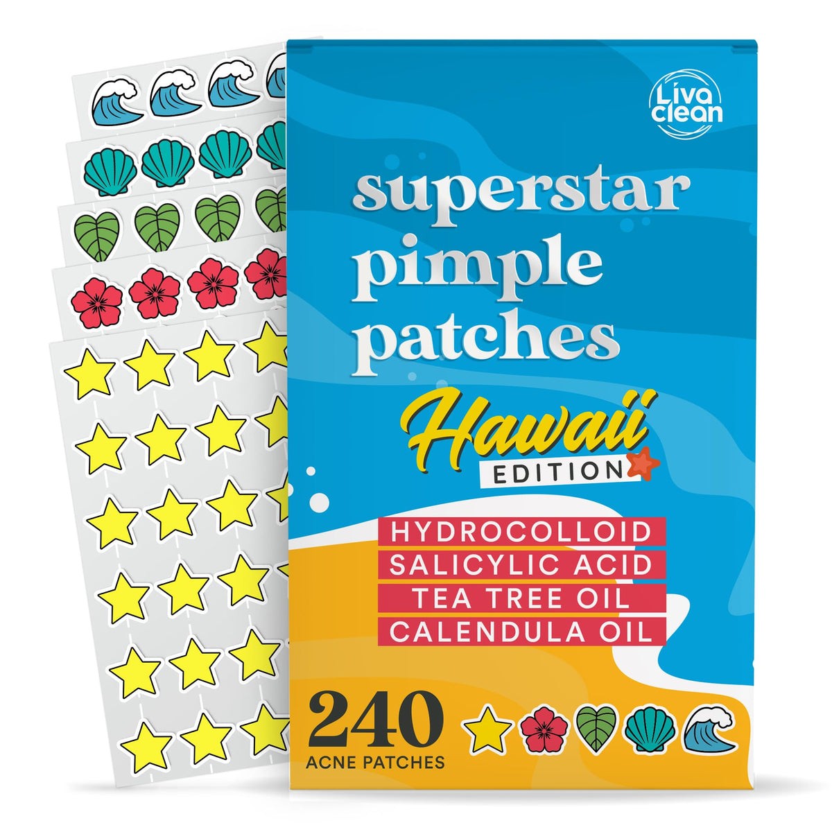 LivaClean front packaging Hawaii edition showing 240-count and design benefit