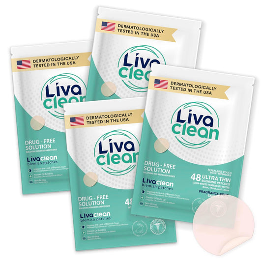 LivaClean front packaging showing full 4-pack supply and benefits