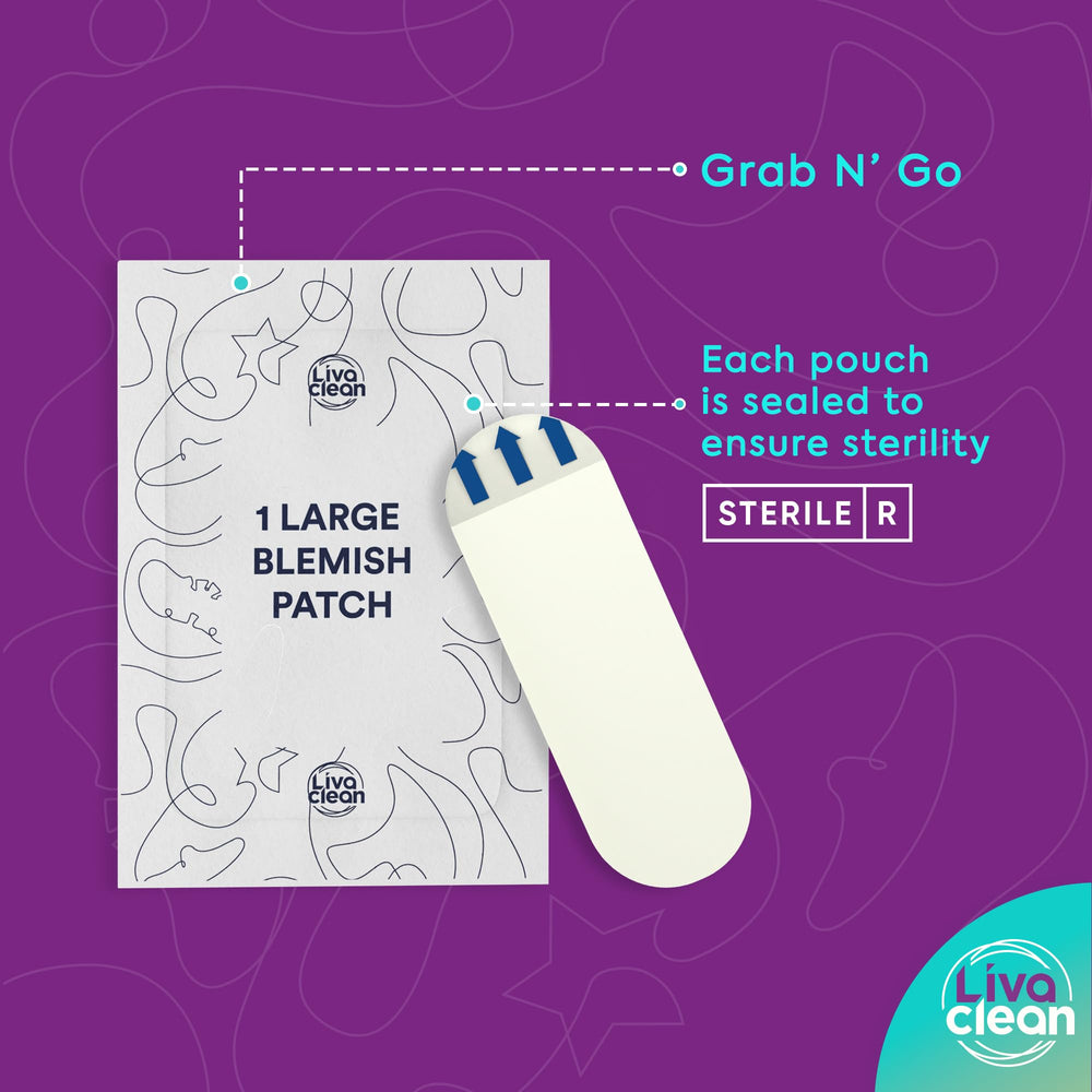 LivaClean individually wrapped patch sterile single-use packaging for travel