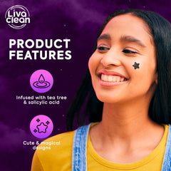 LivaClean product label highlighting salicylic acid and tea tree oil benefits