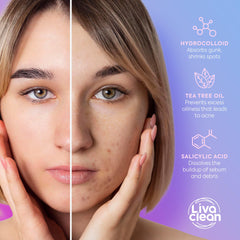 LivaClean on bedside table in night routine conveying overnight blemish care
