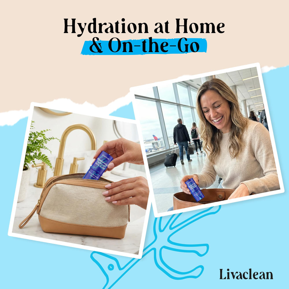LivaClean morning routine scene conveying hydrating brightening benefit