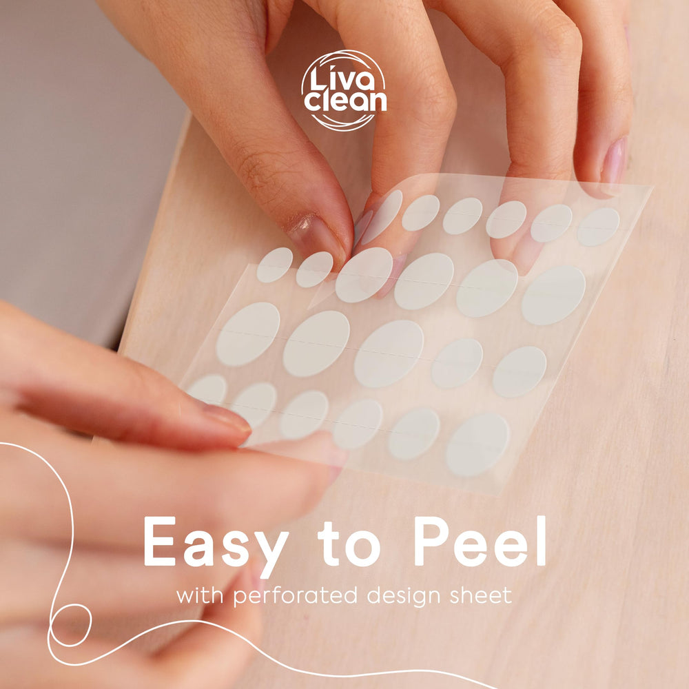 LivaClean thick night patch on forehead demonstrating overnight security