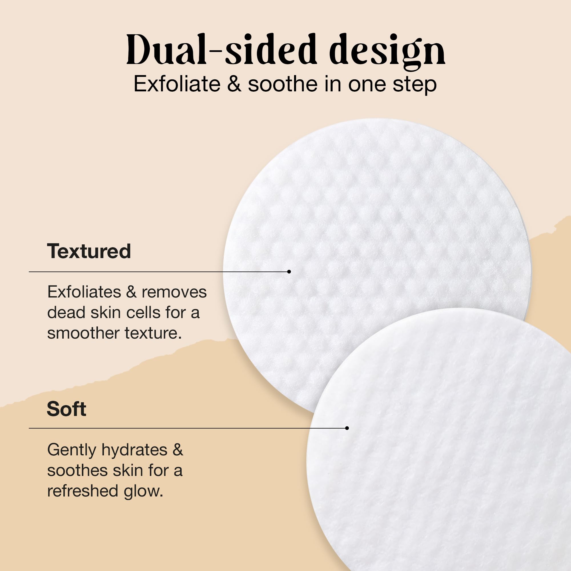 LivaClean pad being applied to cheek demonstrating gentle exfoliation benefits