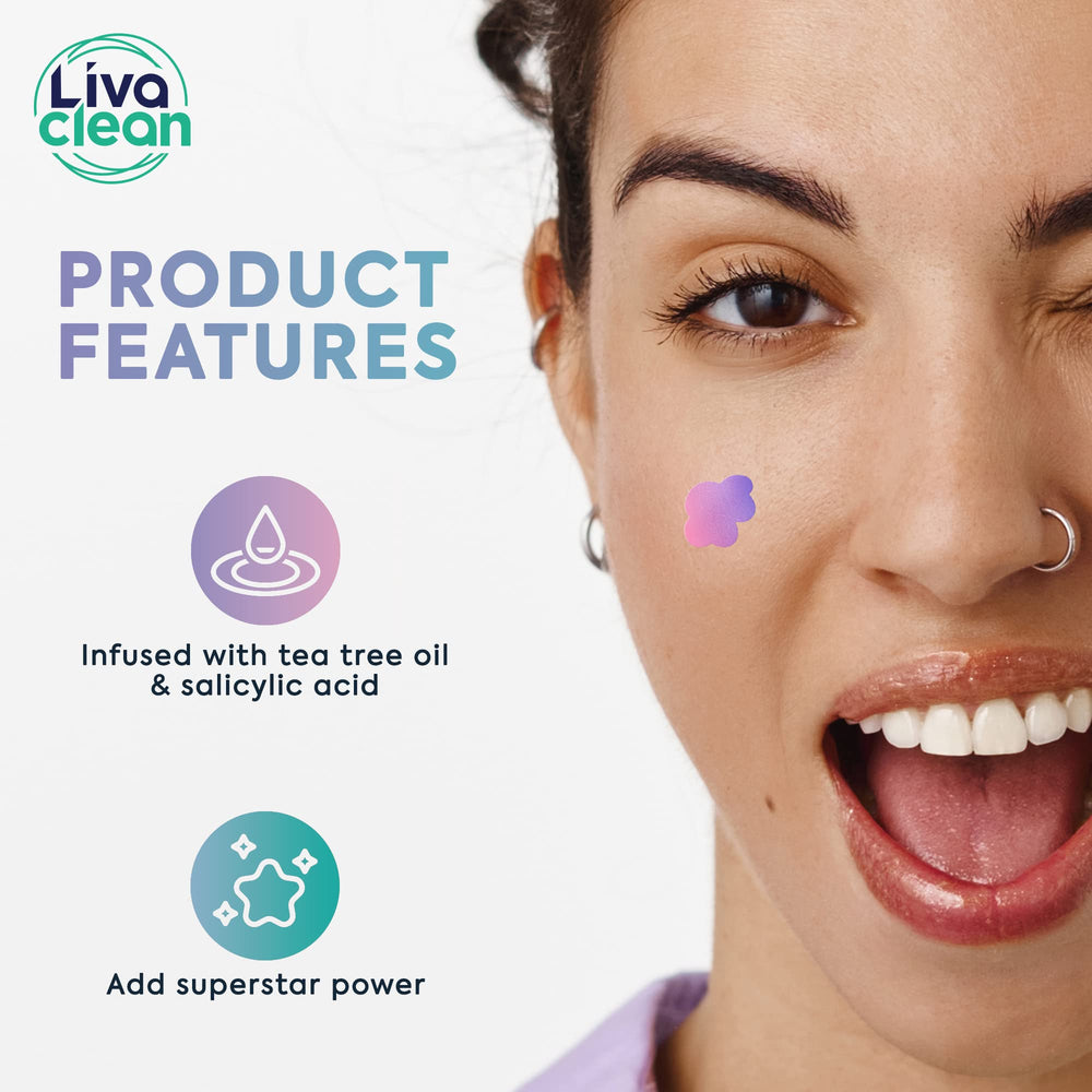 LivaClean patch edge sealed on skin showing adhesion and no-lift benefit