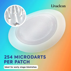LivaClean patch applied on cheek demonstrating discreet wear and secure hold
