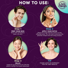 LivaClean patch applied to nose demonstrating discreet coverage and protection