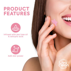 LivaClean single star patch being peeled showing easy application benefit