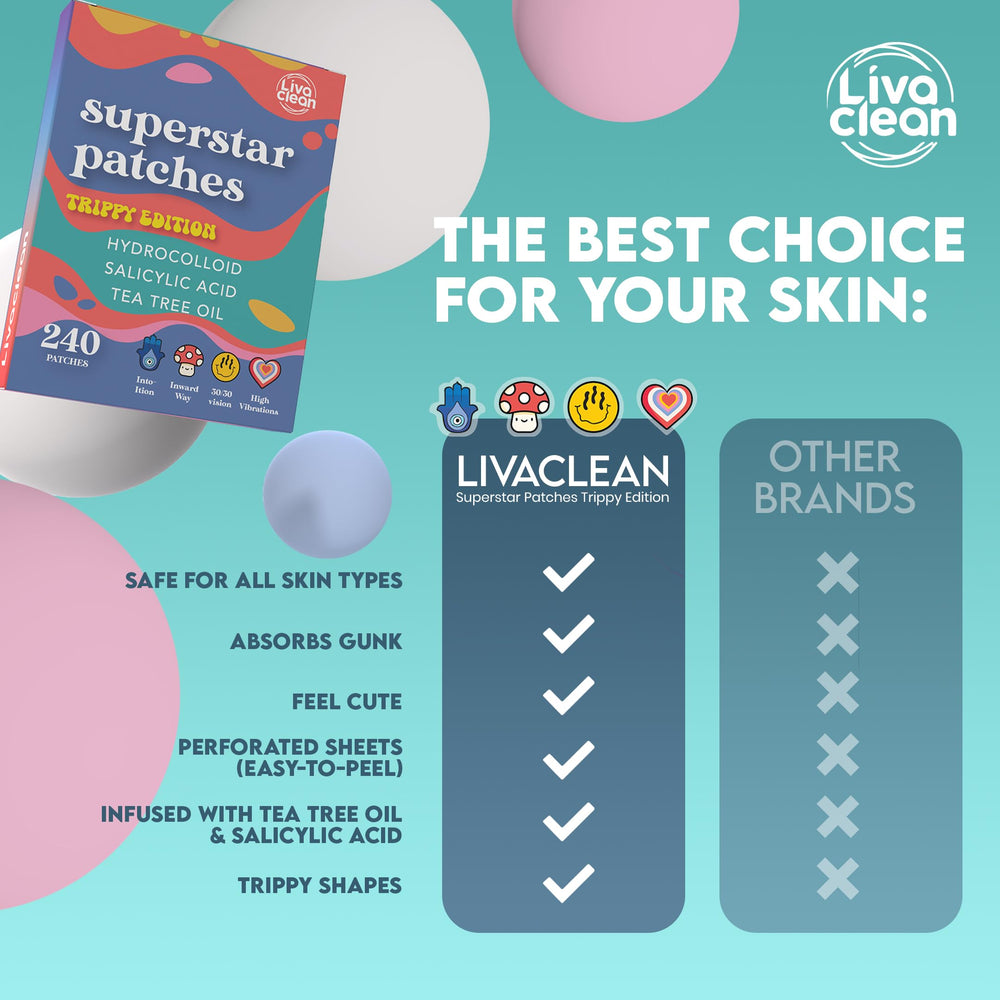 LivaClean patch applied on cheek demonstrating discreet coverage benefit