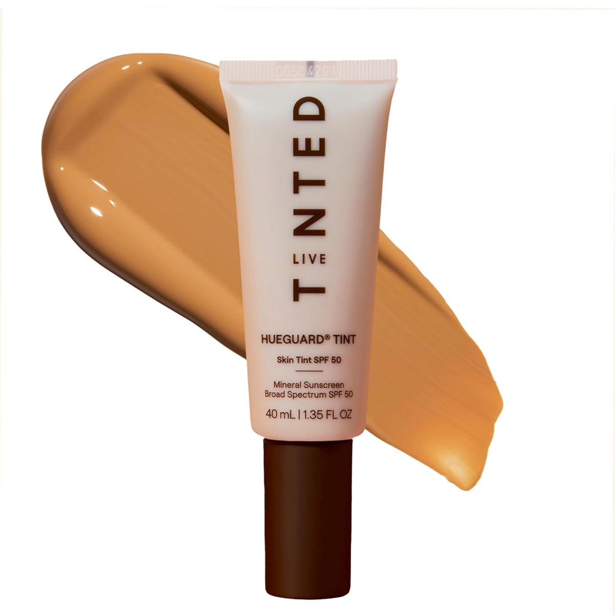 Live Tinted Hueguard front packaging showing SPF 50 protection and tinted finish