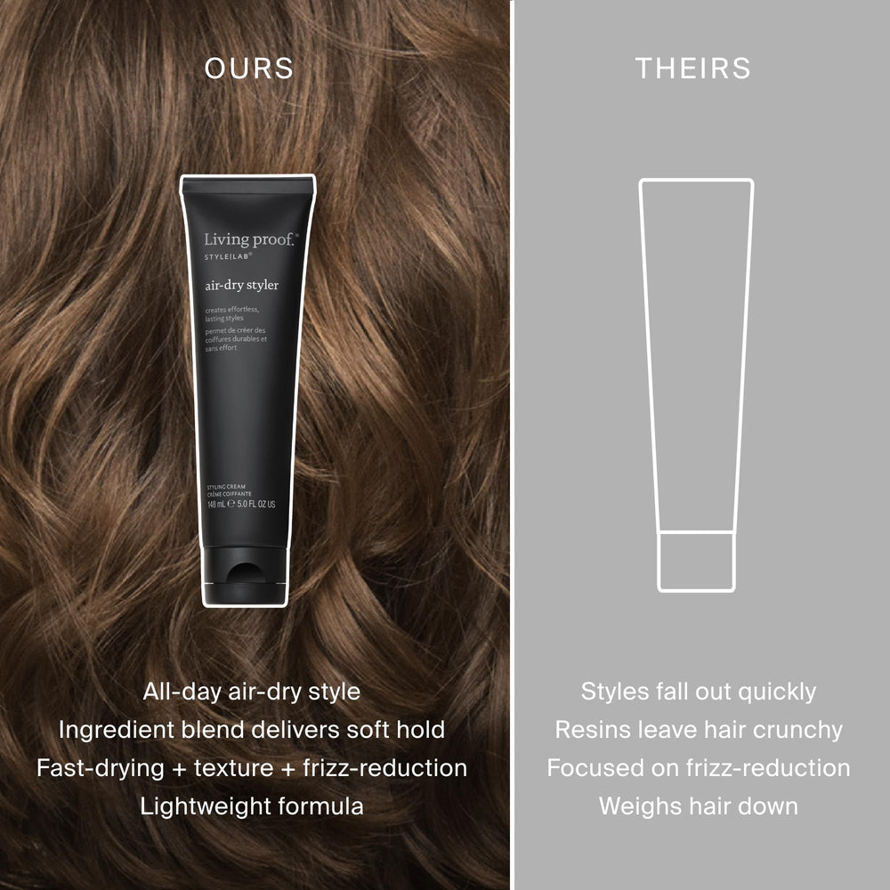 Living Proof styling product on wavy hair enhancing definition and shine