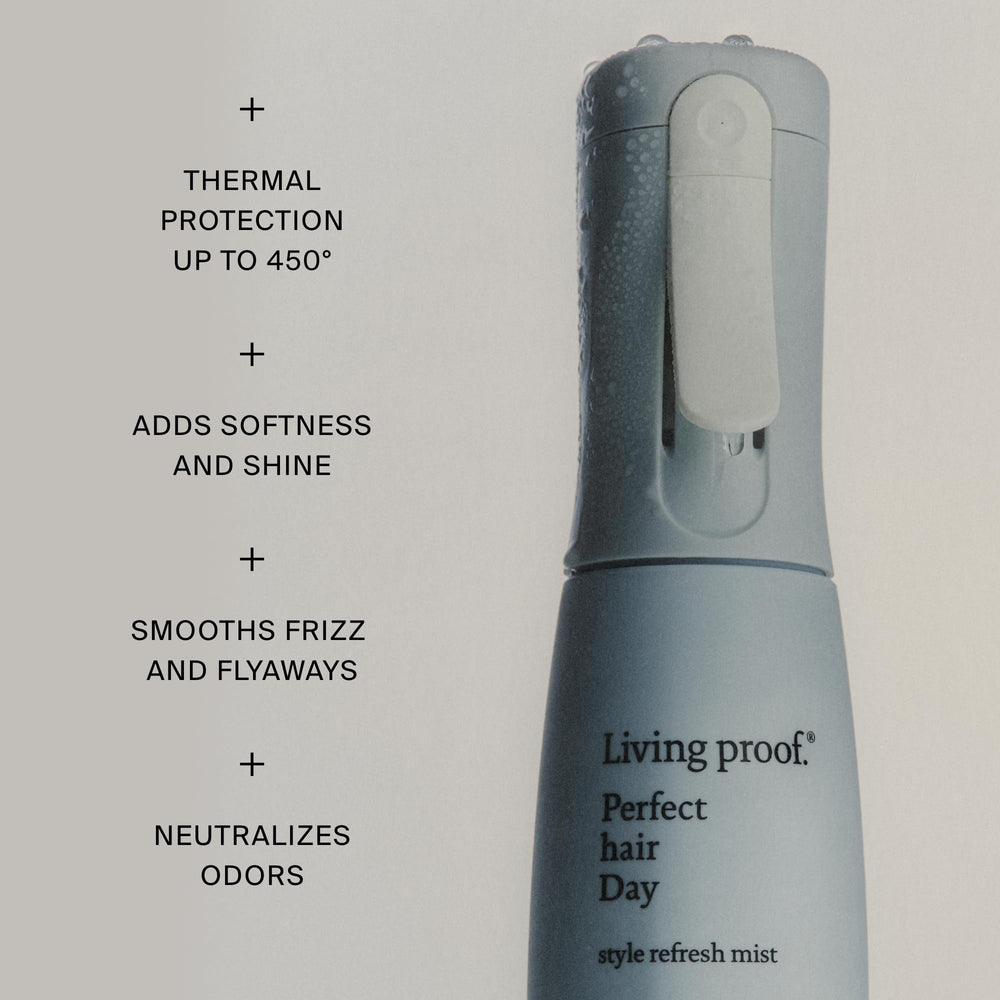 Living Proof bottle label detail highlighting product features and ingredient clarity