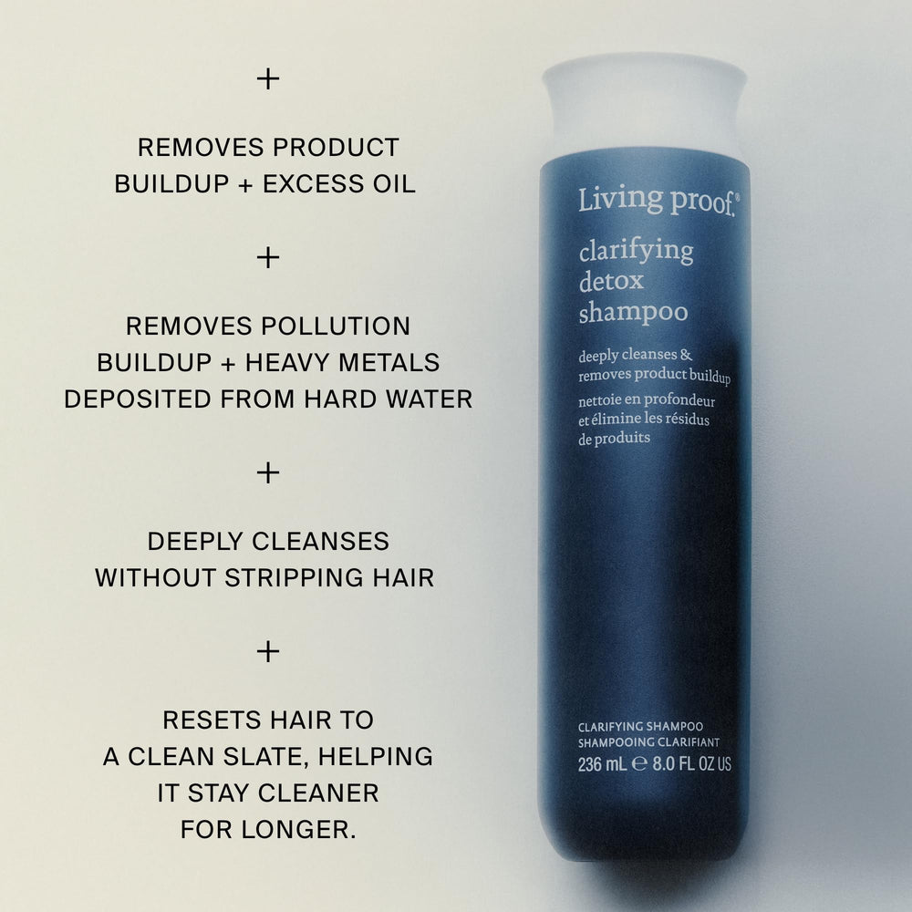 Living Proof cream-to-lather texture close-up showing gentle cleansing