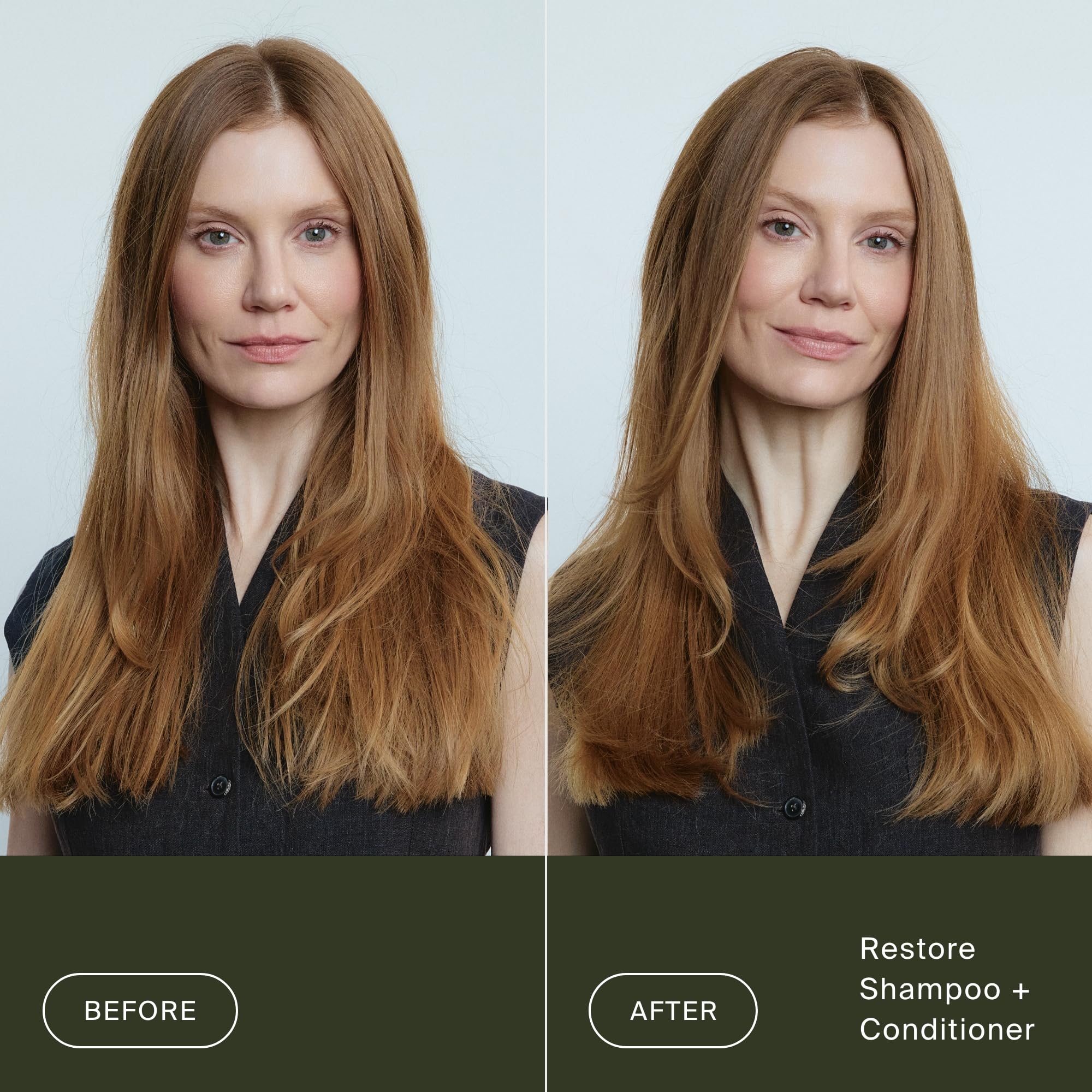 Living Proof conditioner being dispensed to show creamy texture benefit