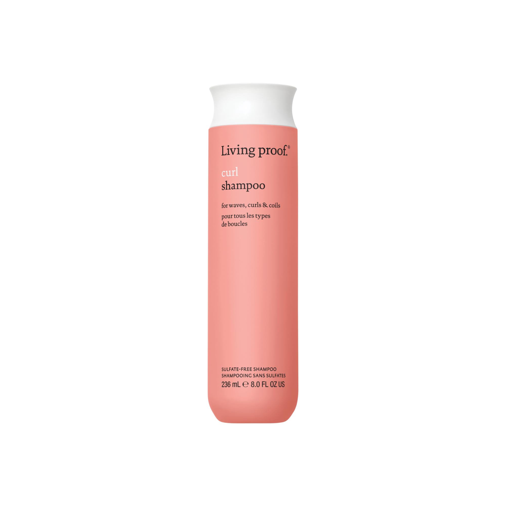 Living Proof front packaging showing bottle and branding, highlights product strength
