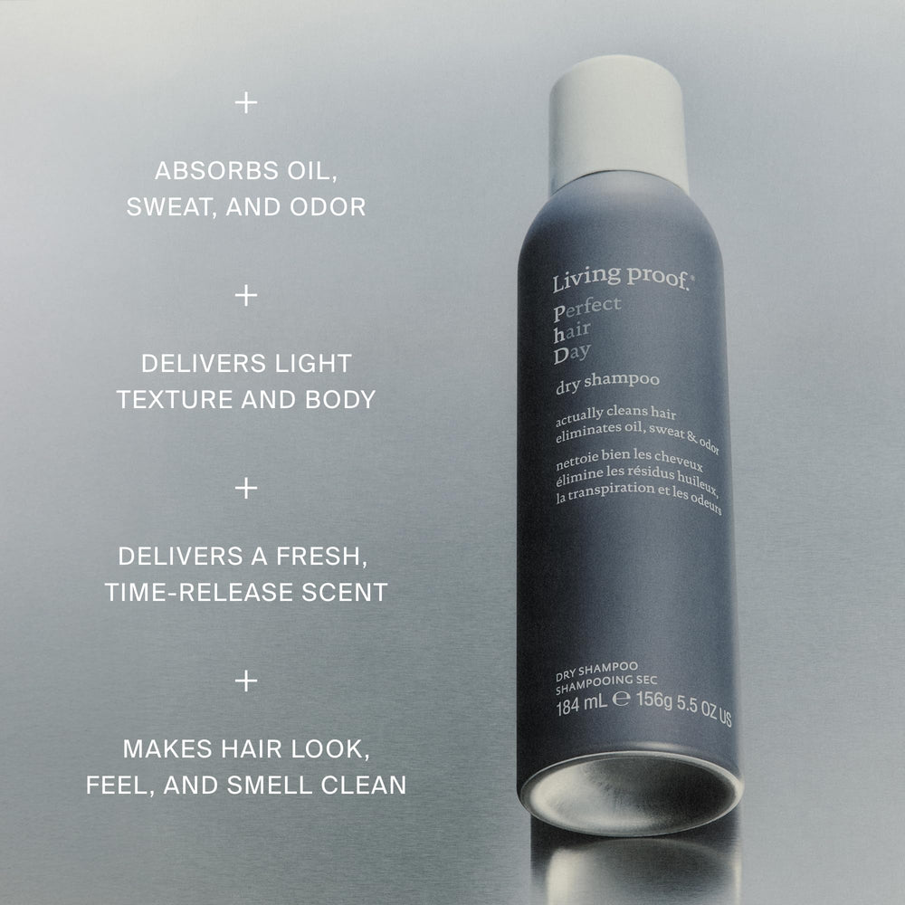 Living Proof spray texture mist illustrating even coverage and oil absorption