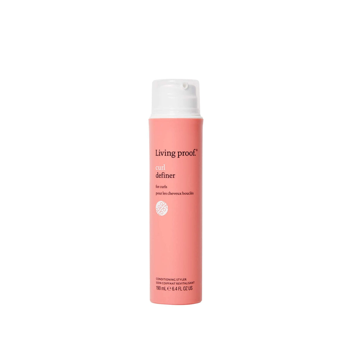 Living Proof front packaging showing product and benefit of defined curls