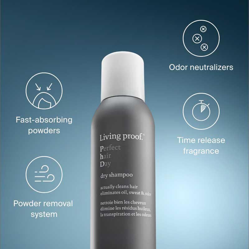 Living Proof hair before and after image showing improved shine and manageability
