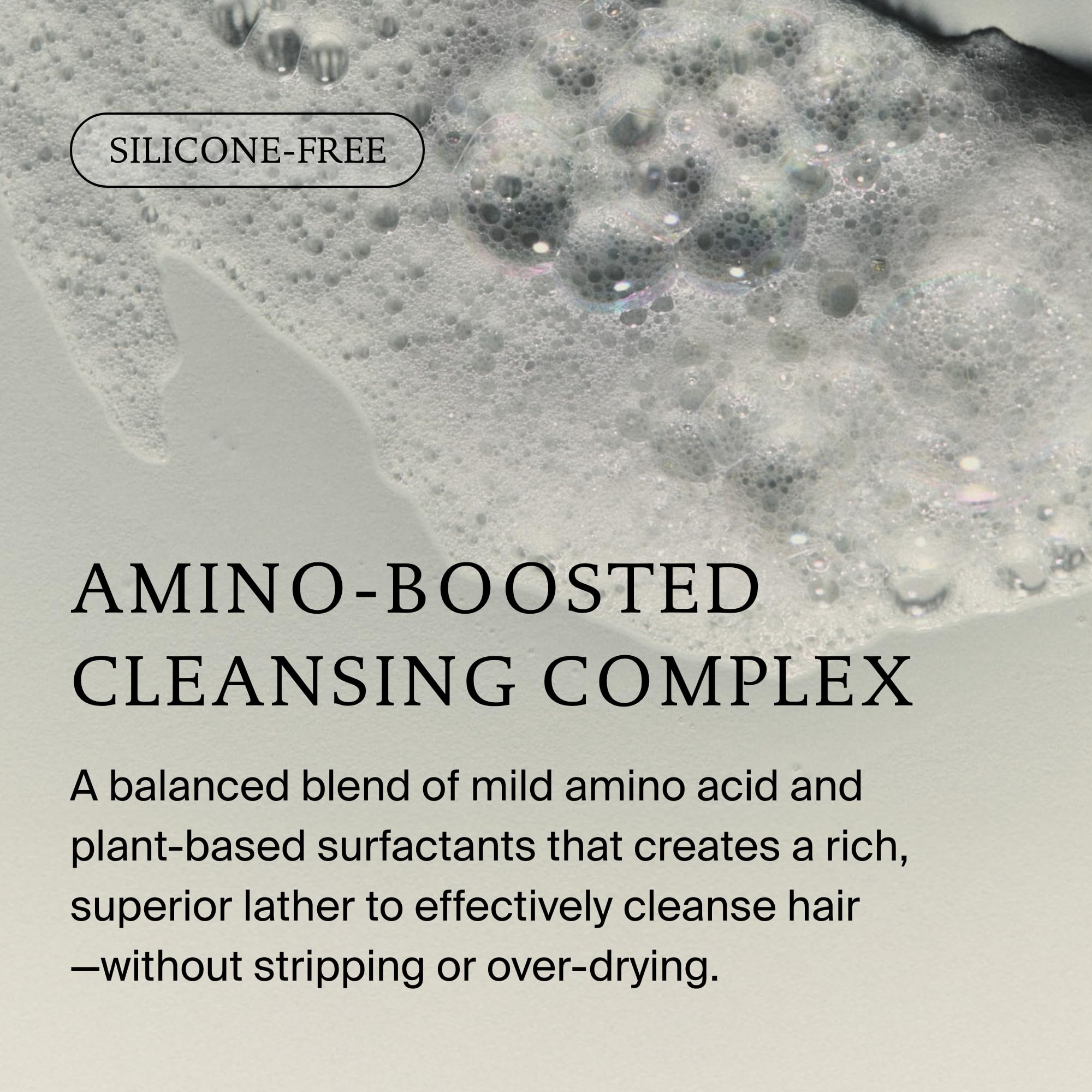 Living Proof ingredient label close-up emphasizing silicone-free formulation