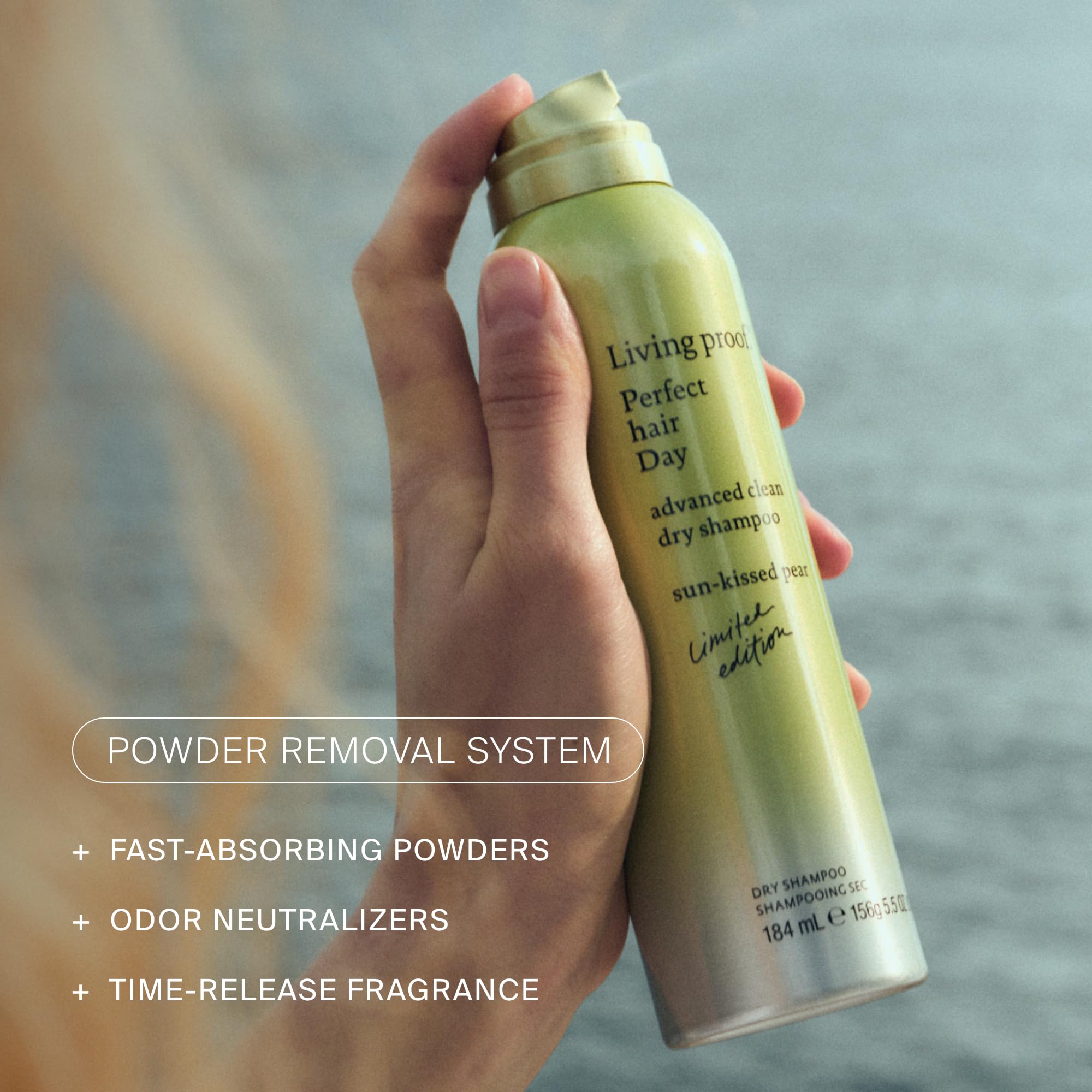 Living Proof label ingredients closeup indicating advanced clean technology benefit