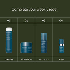 Living Proof on bathroom shelf in lifestyle scene suggesting easy weekly use
