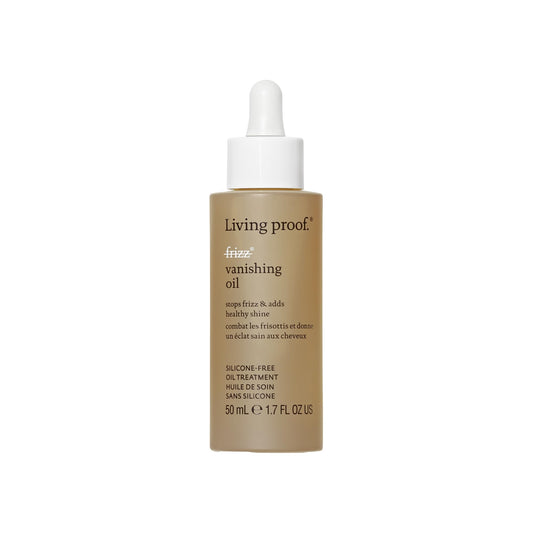 Living Proof bottle front view showing sleek packaging and brand benefit