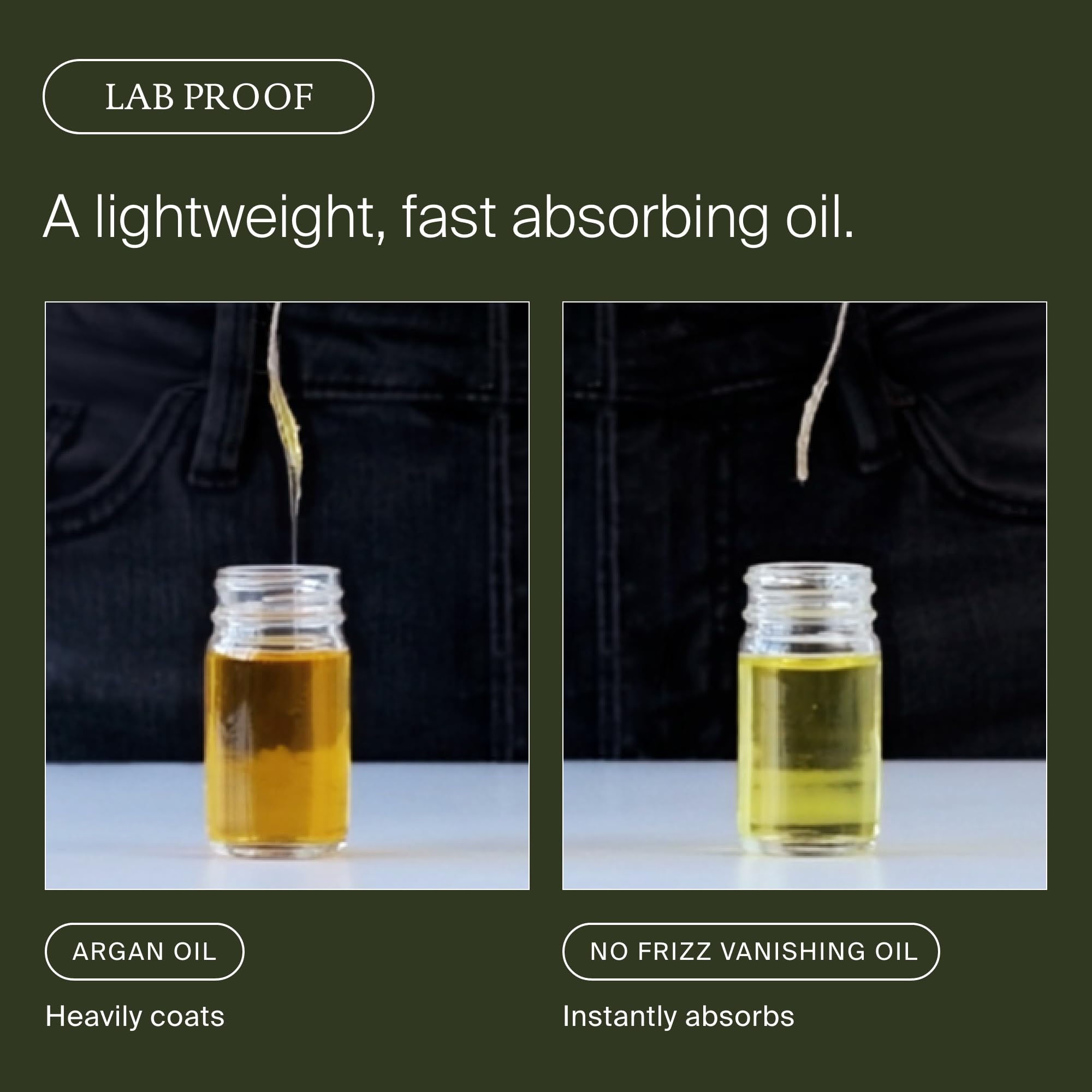 Living Proof bottle staged in bathroom routine showing easy daily use benefit