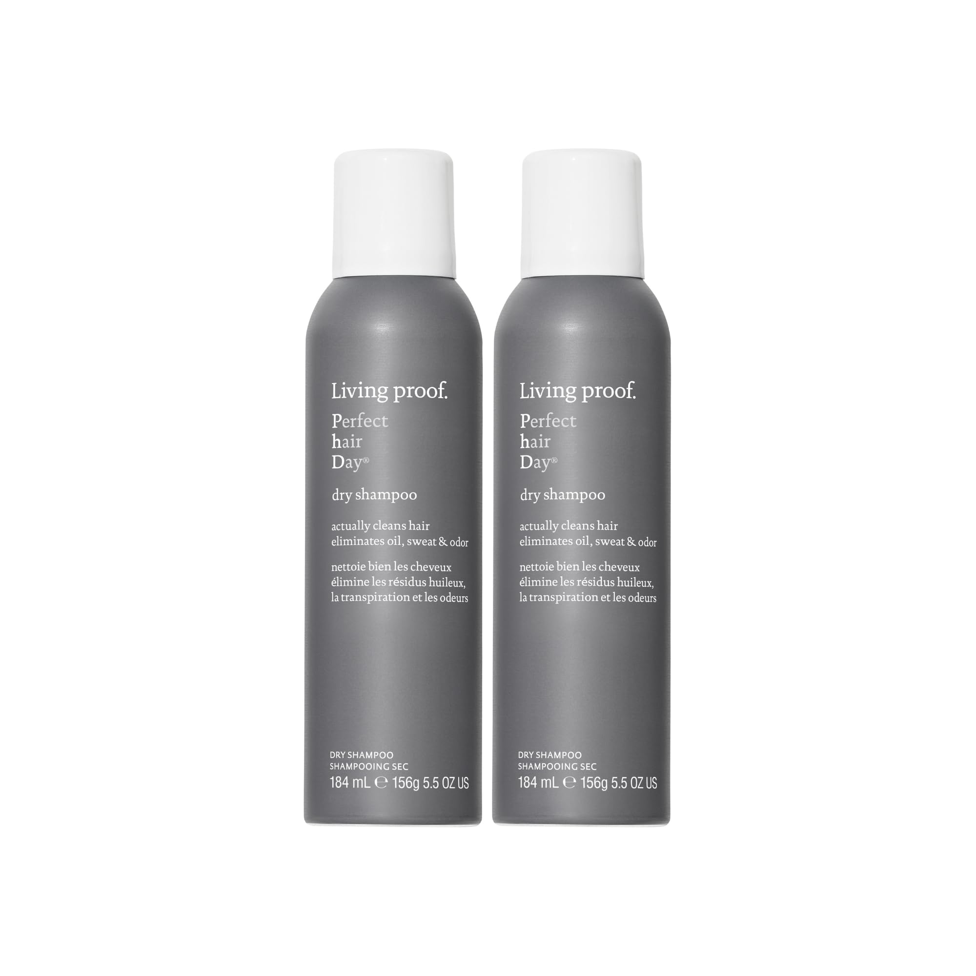 Living Proof front can view showing clean packaging and quick refresh benefit