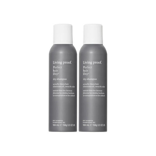 Living Proof front can view showing clean packaging and quick refresh benefit