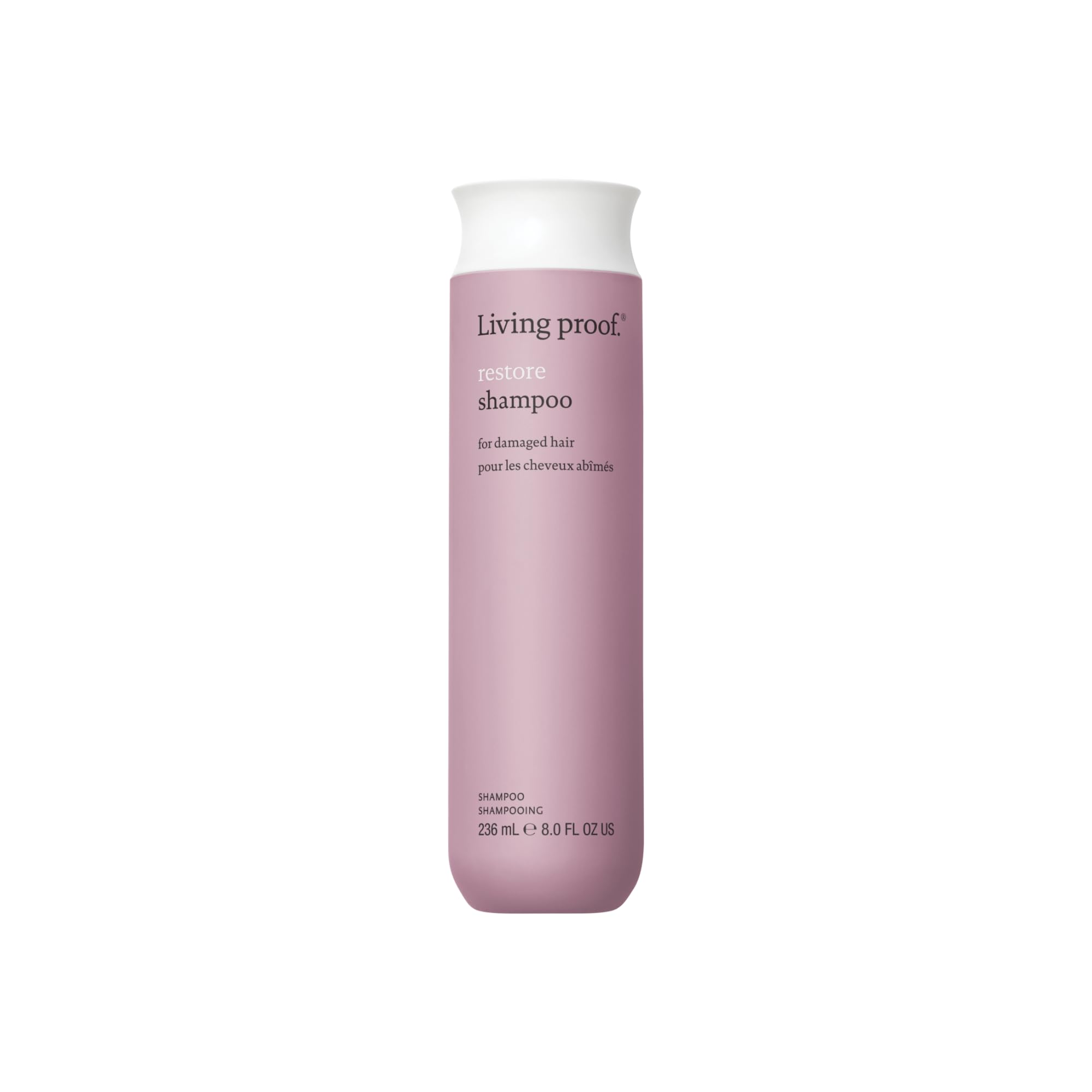Living Proof bottle front view showing brand and restorative benefit