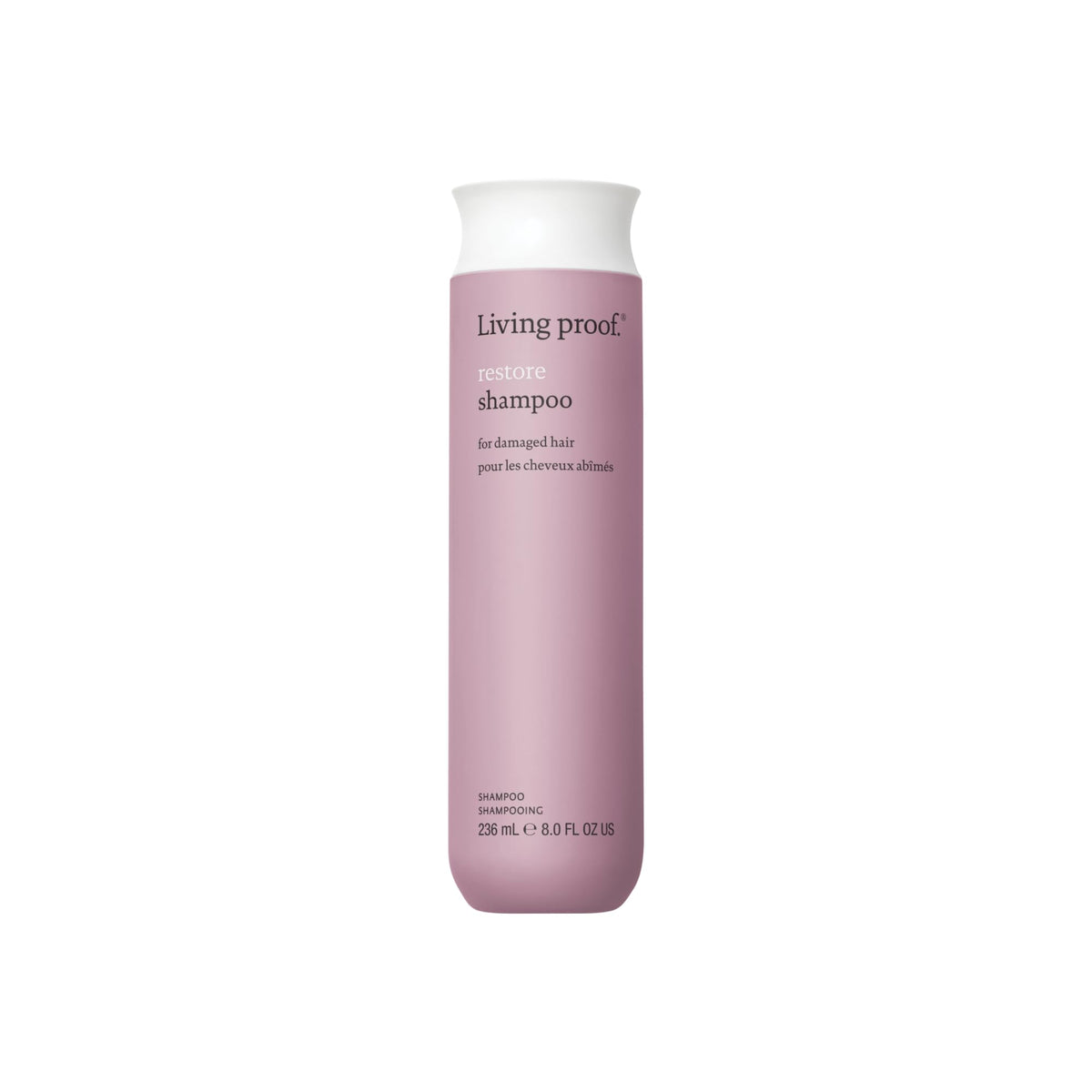 Living Proof bottle front view showing brand and restorative benefit