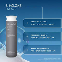 Living Proof Perfect hair Day shampoo bottle close up for gentle cleansing